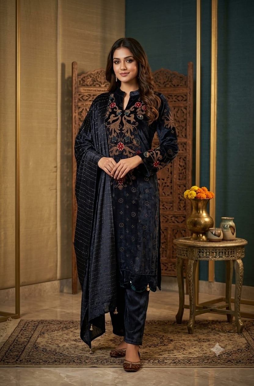 BLACK PREMIUM DUPATTA SET